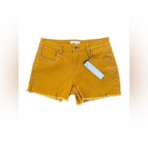 Vigoss Juniors Rust Mustard Studded Shorts Size 9/29